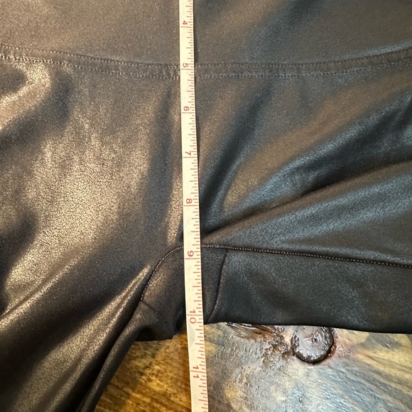 SPANX Women’s Faux Leather Leggings Size XL Black Shaping Compression - Picture 9 of 9